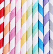 Image of Paper Straws (light stripes)