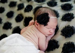 Image of * ON SALE * Black Chiffon Flower Petal Fabric for Backdrops or Bean Bag Covers - 2 YARDS