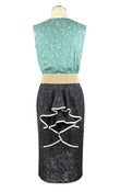 Image of Bustle Skirt, Blotchy Denim