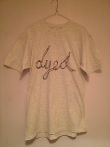 Image of Lace Writing T-Shirt - Ash Grey