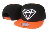 Image of NEW! Diamond Supply Co. Big Rock Snapback Hat Collection (Black/Orange)
