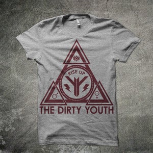 Image of Pyramid T shirt Cardinal Red on Grey **NEW**