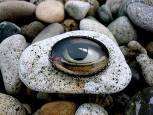 Image of  Georgian Style Lover's Eye Portrait Jewellery - OMARINA Heirloom Collection Large Brooch Pin