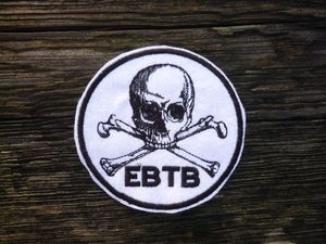 Image of E.B.T.B Skull Crossbones Biker Jacket Patch OMARINA Motorcycle Club (Everything but the Bike!) 