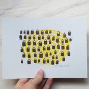 Image of Yellow houses - screenprint