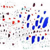 Image of Red and blue lights - print