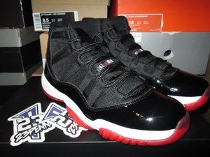 Image of Air Jordan XI (11) Retro "Blk/Red" 2012 