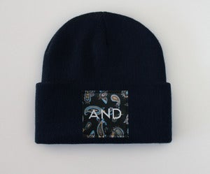Image of Navy Paisley AND Beanie 