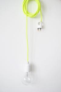 Image of  Lampe baladeuse jaune néon avec ou sans interrupteur