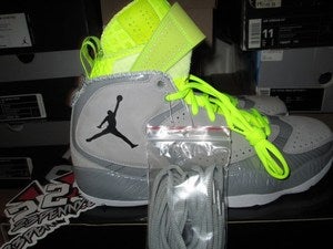Image of Air Jordan 2012 Deluxe "Neon/Wolf Grey"