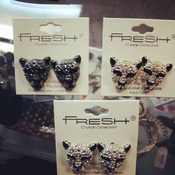 Image of Rhinestone Cougar Head Studs