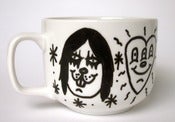Image of "Black Metal Love" hand painted mug by Pacolli