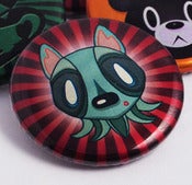 Image of Octopup 1.25" Metallic Button Produced by Button-Lab