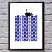 Image of Whale limited edition print - 50x40cm