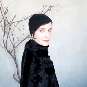 Image of Upswing in black wool jersey