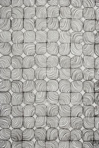 Image of lineal floral mid grey linen