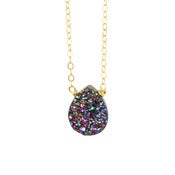 Image of Rainbow Druzy Crystal Necklace