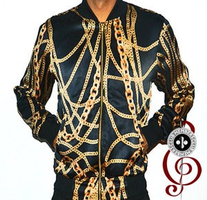 Image of Black Royalty Silk Members Club Jacket