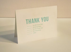 Image of Listed Thank You Note