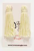 Image of Holly Golightly tassel earplugs for Bride or Hens Party in Cream or White