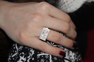 Image of Doctor Who TARDIS - Handmade Silver Ring