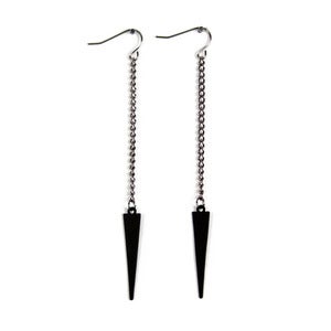 Image of Matte Black Spike Earrings
