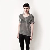 Image of Chrome Mixed Fabric Shirt