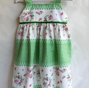 Image of 'Flower Sugar' Green Gingham Dress