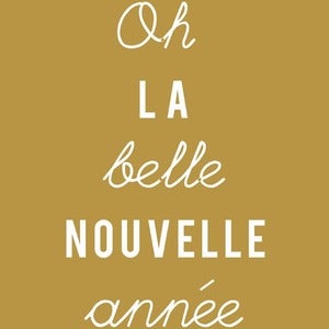 Image of Carte Postale "Oh la belle nouvelle année" VIEIL OR