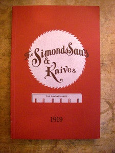 Image of Simonds Saws & Knives 1919 Catalogue reprint 