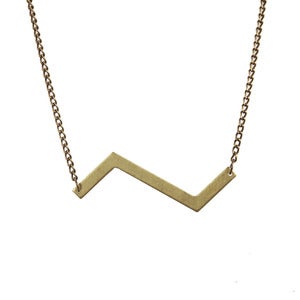 Image of Brass Zigzag Necklace