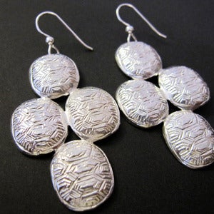 Image of Four Directions Loksi Earrings - Silver