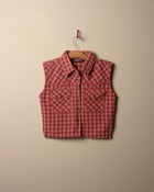 Image of c. 1980s checked sleeveless shirt
