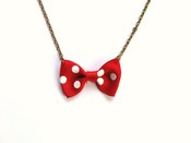 Image of Minnie Mouse Bow Necklace