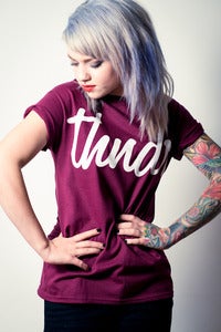 Image of Thndr Script Tee (Burgundy)