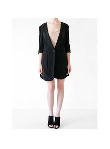 Image of NEW Therese Rawsthorne Tuxedo tux dress silver size 8 