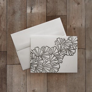 Image of SHELLS BLOCK PRINTED GREETING CARD