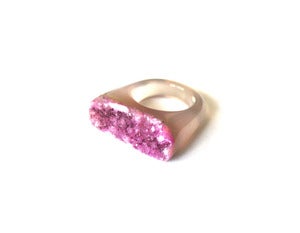Image of Peony Raw Druzy Ring (v2)