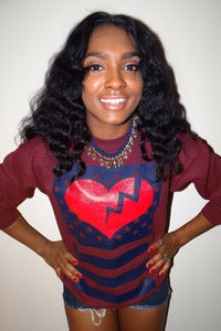 Image of (Womens) MAROON HEART FLAG CREW