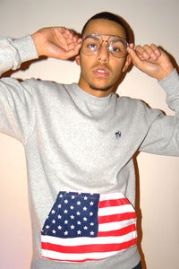 Image of (Mens) GREY FLAG POUCH CREW