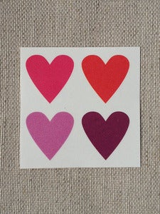 Image of Set of Ten Tattoos: Four Hearts