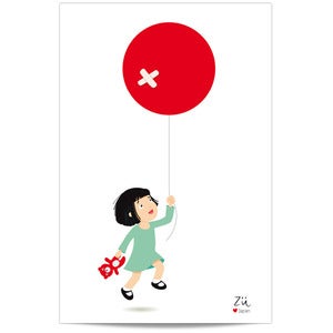 Image of Carte postale "La petite fille au ballon"