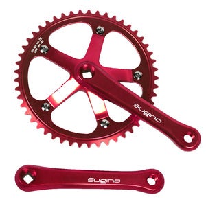 Image of Sugino 75 Track Crankset, Red