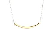 Image of Mixed metal curve necklace