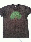 Image of dancing tree - men's burnout crew neck t-shirt - black