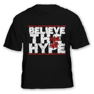 Image of Hype on Hype (red on black)