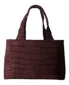 Image of Suede Crocodile Tote