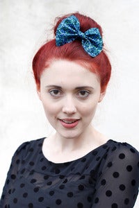 Image of Medium mermaid glitter bow clip