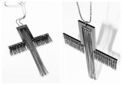 Image of cross & chains necklace