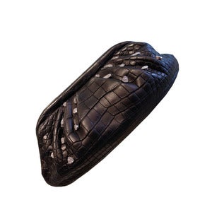 Image of Black Alligator and Platinum Druzies 